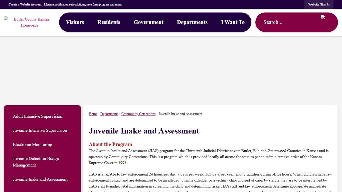 Juvenile Inake and Assessment | Butler County, KS - Official Website